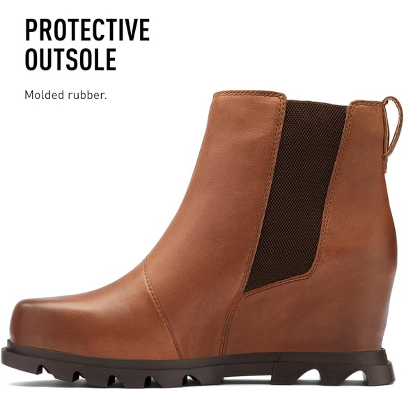 Sorel Joan of Arctic Wedge Ill Chelsea Boot - Waterproof Leather Wedge Boots 7 - Picture 2 of 11